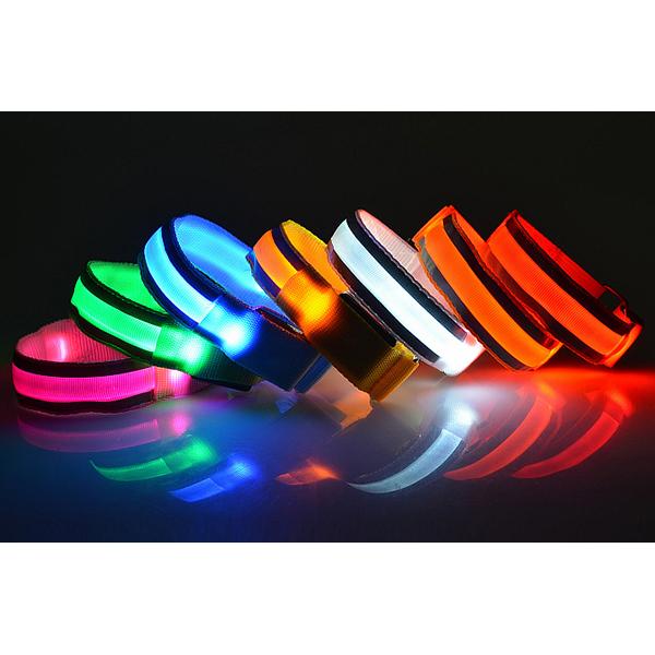 【2本セット】ランニングライト 点滅 充電式 LED 2ライン反射材 アームバンド 夜間 ランニング ウォーキング  マラソン　　陸上 |  | 07