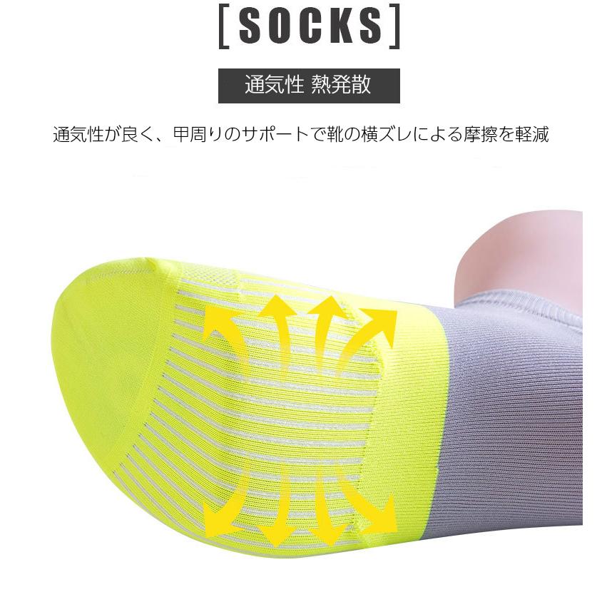 【3足セット】 ランニングソックス　夏用　通気性　ランニングウェア　メッシュ　靴ズレ予防　靴下　スポーツウェア メンズ　レディース |  | 06
