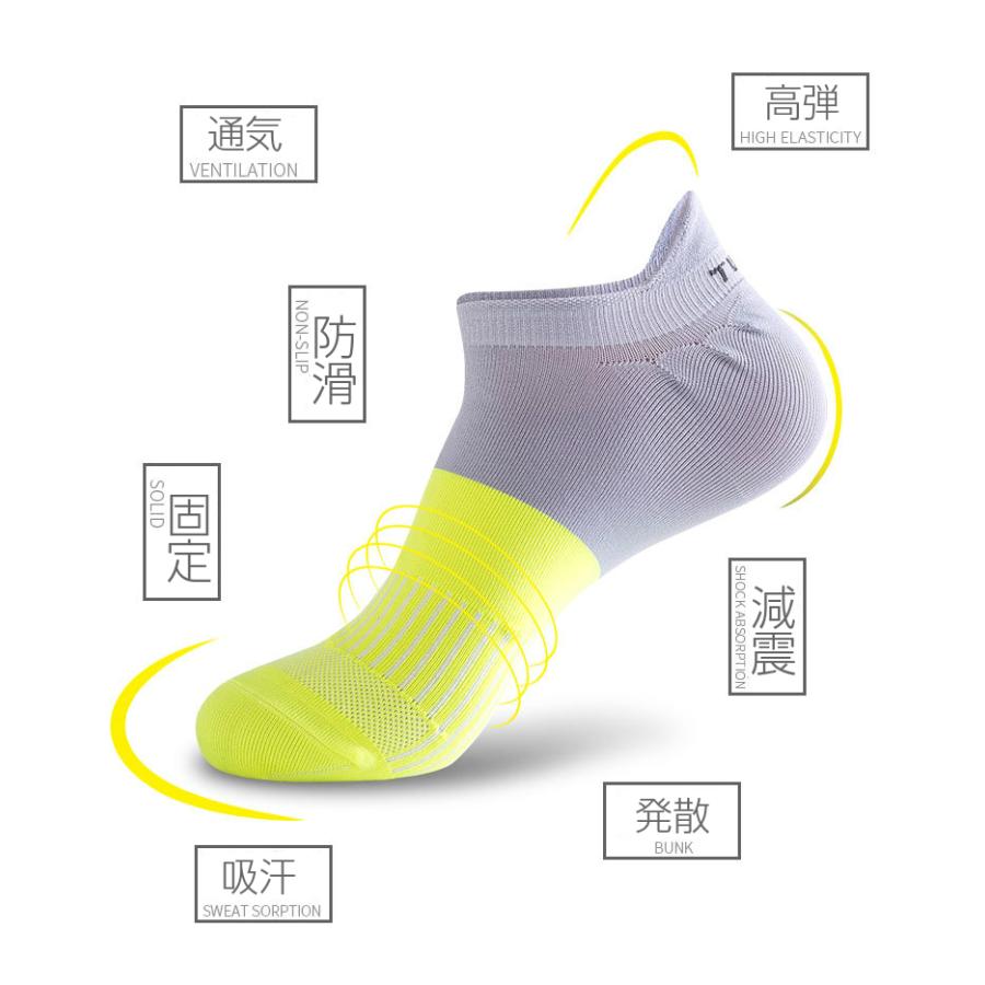 【3足セット】 ランニングソックス　夏用　通気性　ランニングウェア　メッシュ　靴ズレ予防　靴下　スポーツウェア メンズ　レディース |  | 08