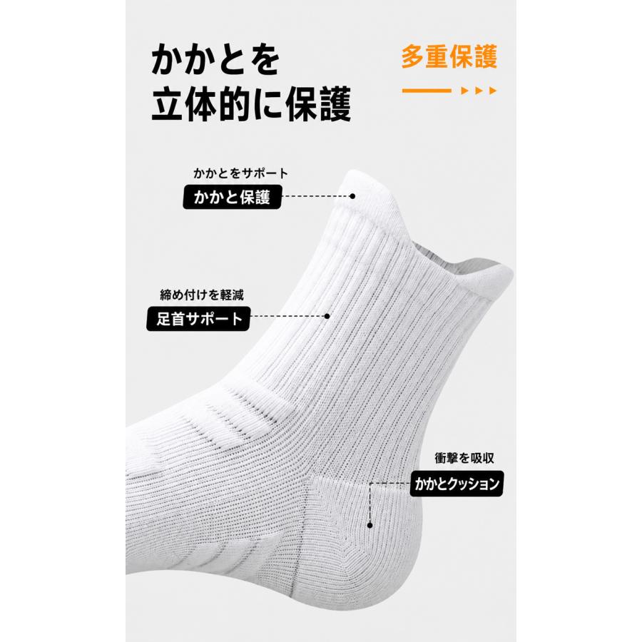 【3足セット】ランニングソックス メンズ スポーツソックス ミドル丈 衝撃吸収 クッション 通気性 メッシュ 靴下 靴ずれ対策 スポーツ ランニング ジョギング ト |  | 07