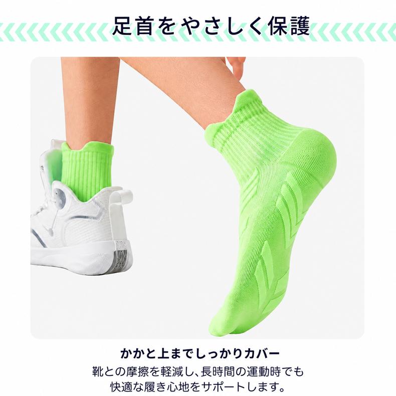 【3足セット】ランニングソックス メンズ スポーツソックス ミドル丈 衝撃吸収 クッション 通気性 メッシュ 靴下 靴ずれ対策 スポーツ ランニング ジョギング ト |  | 08