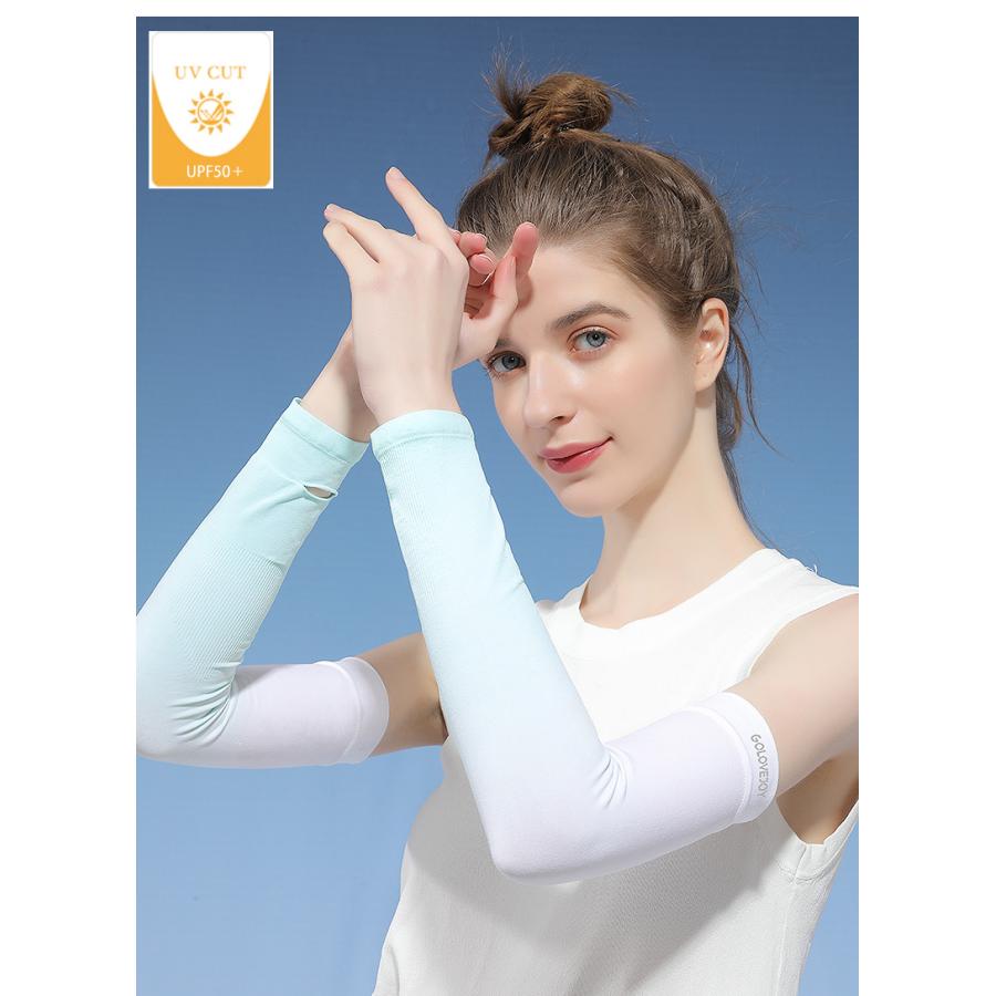 アウトレット品　ランニング　スポーツ　アウトドア　アームカバー uv 冷感　ひんやり　両腕用　接触冷感　紫外線　日焼け対策　スポーツ　ドライブ 　レディー |  | 03