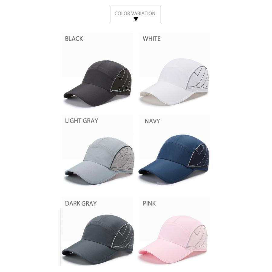 ランニングキャップ シンプルロゴ 飛ばない  UVカット サイドメッシュ ジョギング 日よけ帽子　速乾　通気性 メンズ　レディース　軽量 |  | 02