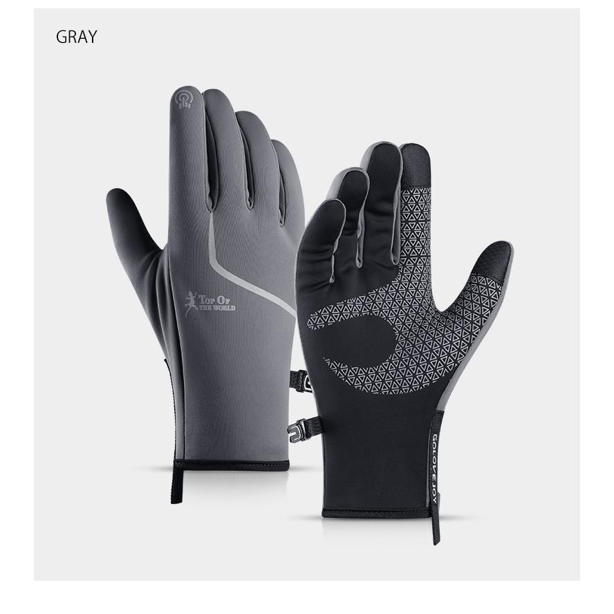 TOPSPORT  ランニング　グローブ　裏起毛　防水　防風　保温　タッチパネル対応　反射材　撥水加工　速乾  メンズ　レディース　軽量　手袋　スポーツ |  | 16