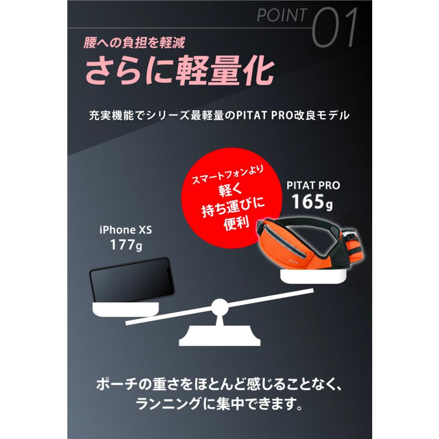 【ランキング1位獲得】ランニングポーチ給水ポケット元マラソンランナー中本健太郎さん愛用　PITAT PRO 改良タイプ  揺れない 耐熱シート  保温　 ウエストバッ |  | 05