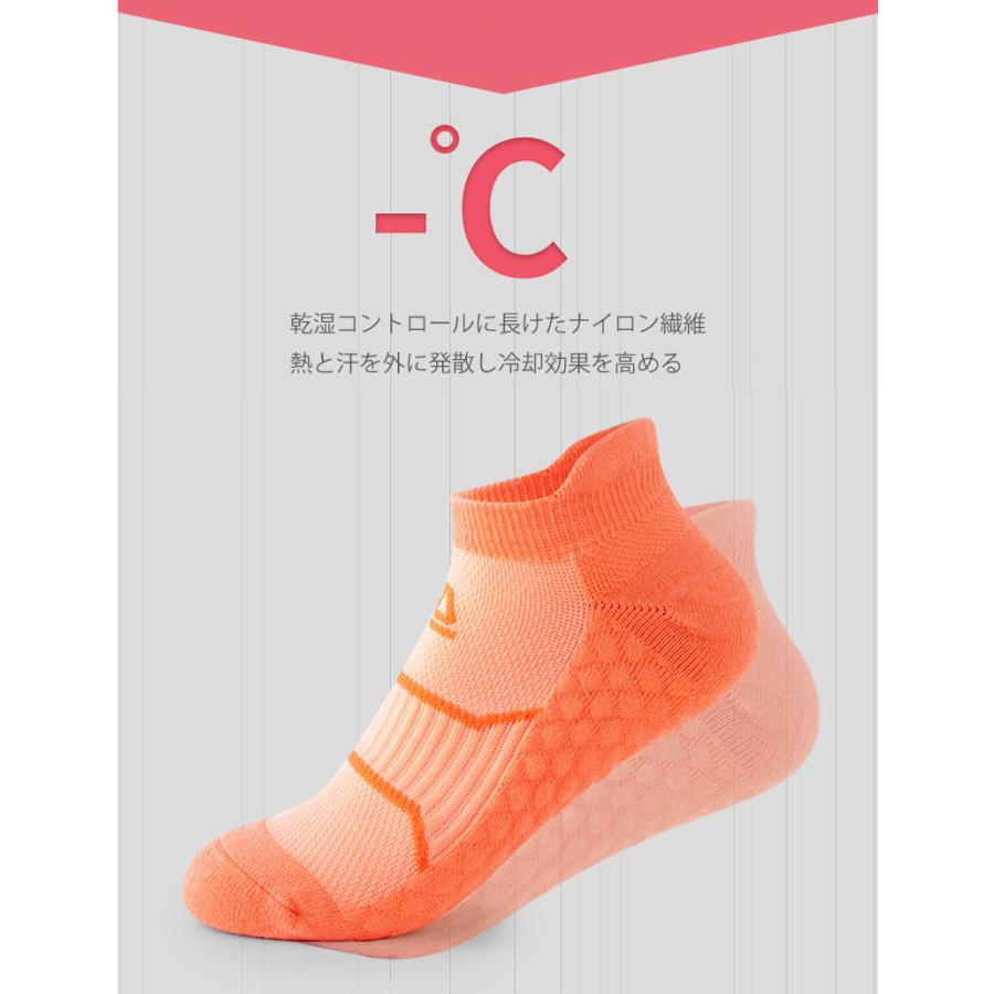 【3足セット】 ランニングソックス　夏用　通気性　ランニングウェア　メッシュ　靴ズレ予防　靴下　スポーツウェア メンズ　レディース |  | 08