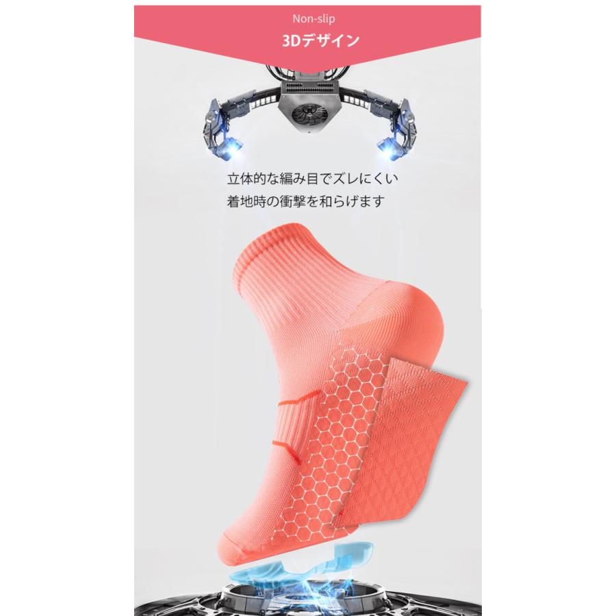 【3足セット】 ランニングソックス　夏用　ミディアム丈　通気性　ランニングウェア　メッシュ　靴ズレ予防　靴下　スポーツウェア メンズ　レディース |  | 11