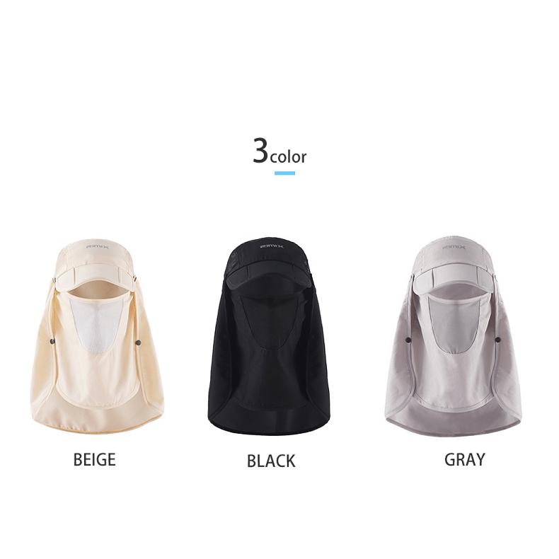 3WAY　ランニングキャップ フェイスカバー フェイスガード付き　フェイスマスク　ジョギング 帽子　アウトドア　メッシュ　日よけ　レディース キャップ　スポー |  | 01