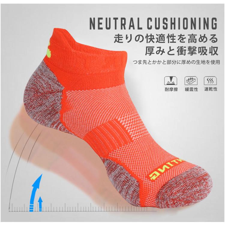 【3足セット】 ランニングソックス　夏用　コットン　通気性　ランニングウェア　メッシュ　靴ズレ予防　靴下　スポーツウェア メンズ　レディース |  | 10