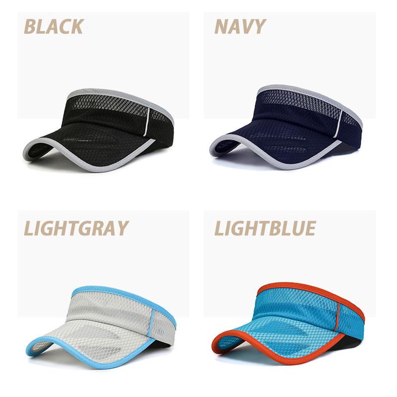 フルメッシュスポーツバイザー　日よけ　ランニング　ジョギング キャップ　アウトドア　観戦 サンバイザー　帽子　速乾　通気性 メンズ　レディース　10カラー |  | 10