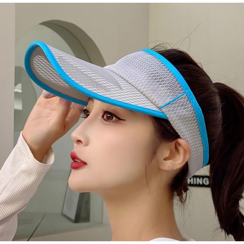 フルメッシュスポーツバイザー　日よけ　ランニング　ジョギング キャップ　アウトドア　観戦 サンバイザー　帽子　速乾　通気性 メンズ　レディース　10カラー |  | 08