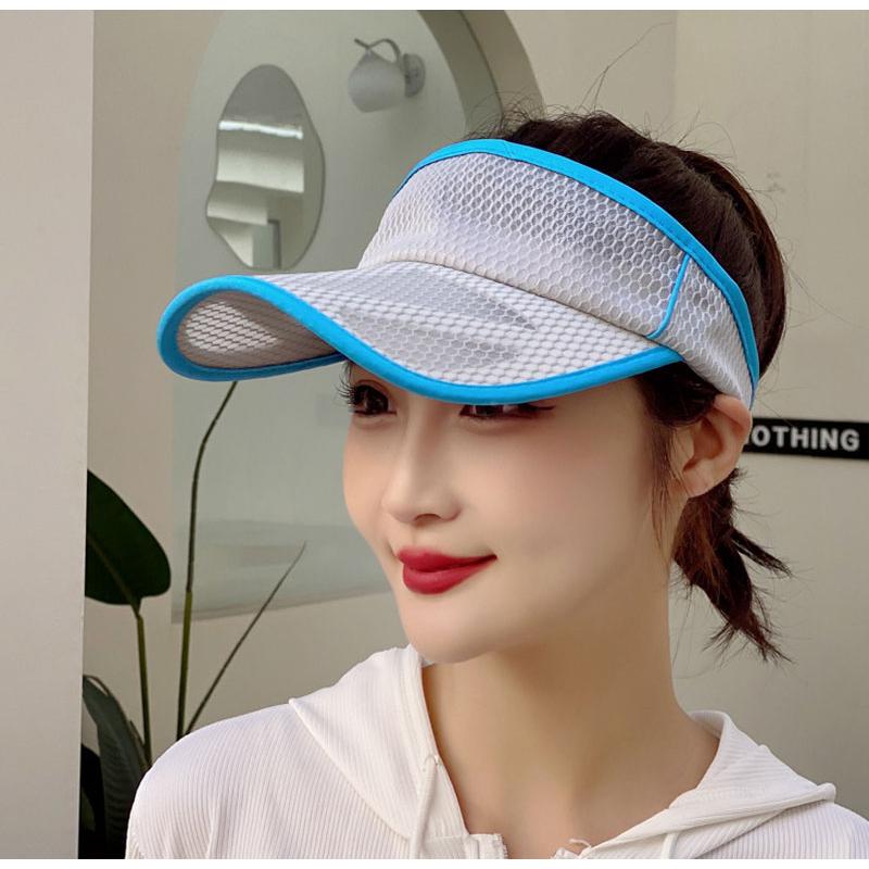 フルメッシュスポーツバイザー　日よけ　ランニング　ジョギング キャップ　アウトドア　観戦 サンバイザー　帽子　速乾　通気性 メンズ　レディース　10カラー |  | 09