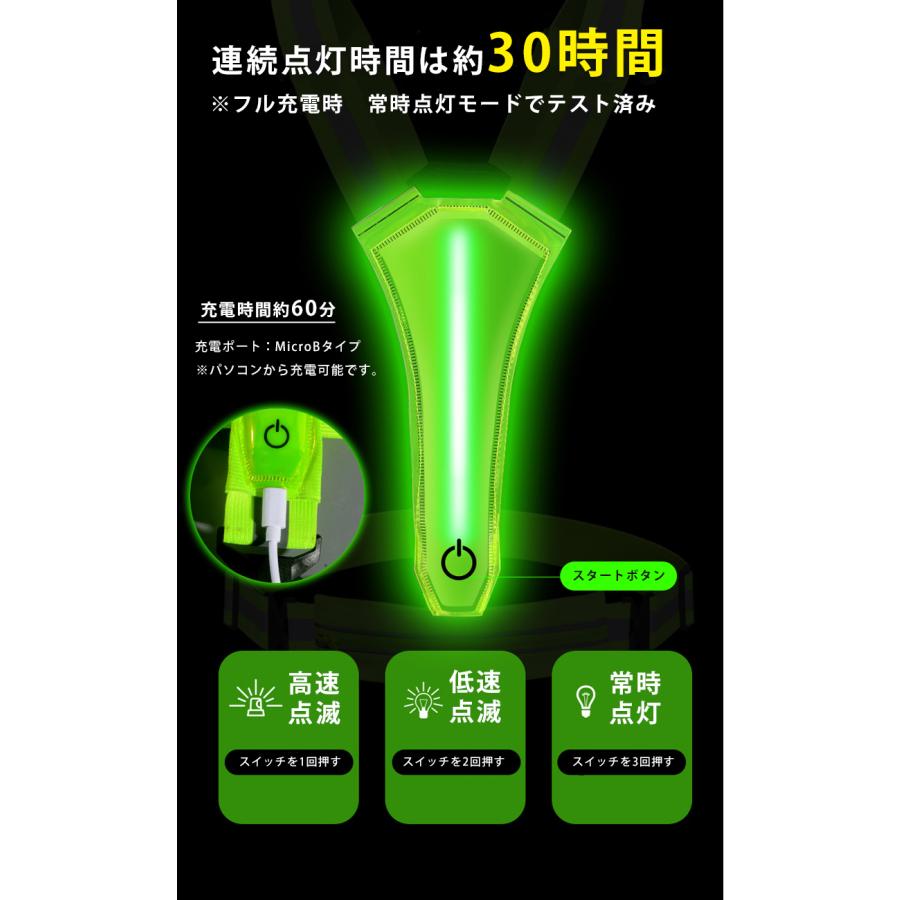 ランニングポーチ　反射材ベスト　LEDライト　マラソン　ウエストポーチ　リフレクター　夜間　メンズ　レディース　軽量タイプ　防水　速乾　通気性　防臭 |  | 04