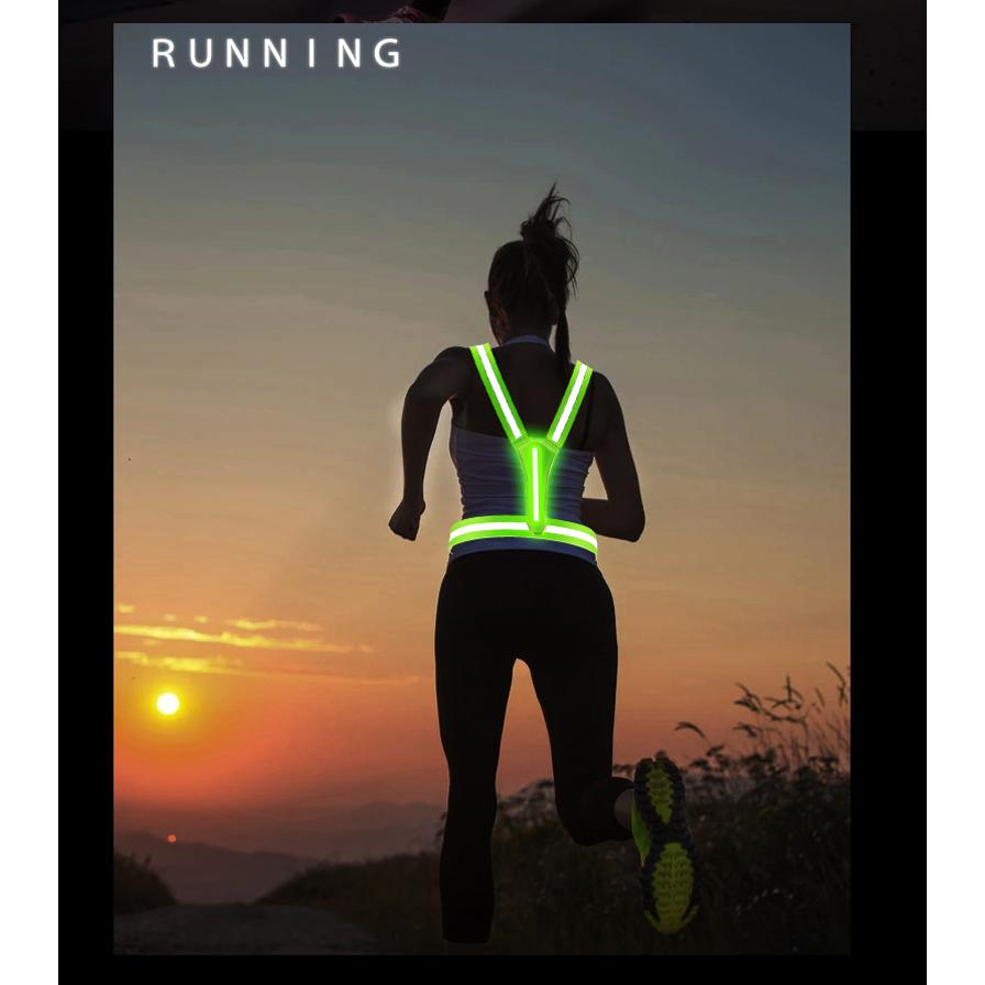 ランニングポーチ　反射材ベスト　LEDライト　マラソン　ウエストポーチ　リフレクター　夜間　メンズ　レディース　軽量タイプ　防水　速乾　通気性　防臭 |  | 08