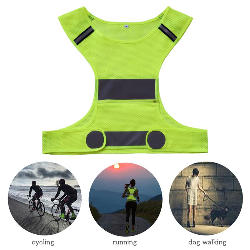 ランニング ベスト メンズ レディース 反射 夜間　作業服　作業着 ジョギング　スポーツ　安全ベスト　自転車　リフレクター ブルベ  ナイトランニング　ベスト |  | 02