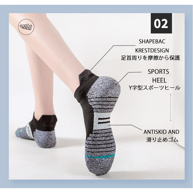 【3足セット】 ランニングソックス　通気性　ウェア　メッシュ　靴ズレ予防　靴下　スポーツ メンズ　レディース マラソン　ウォーキング　陸上 |  | 09