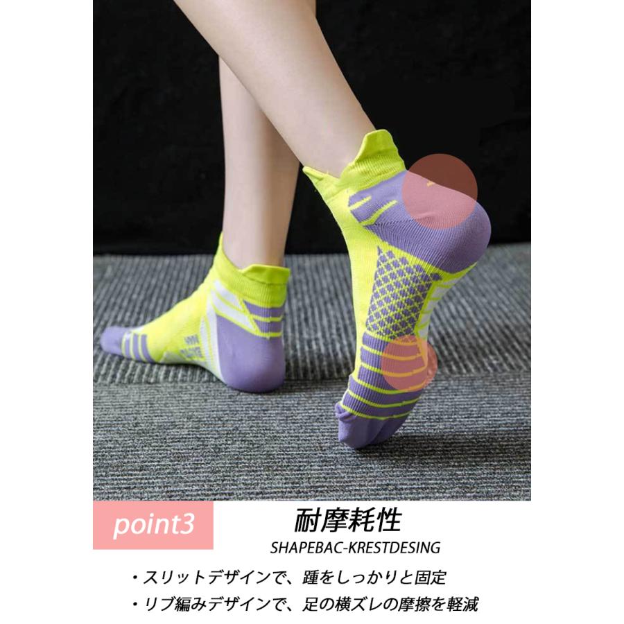【3足セット】 ランニングソックス　通気性　ウェア　メッシュ　靴ズレ予防　靴下　スポーツウェア メンズ　レディース マラソン　ウォーキング　陸上 |  | 09