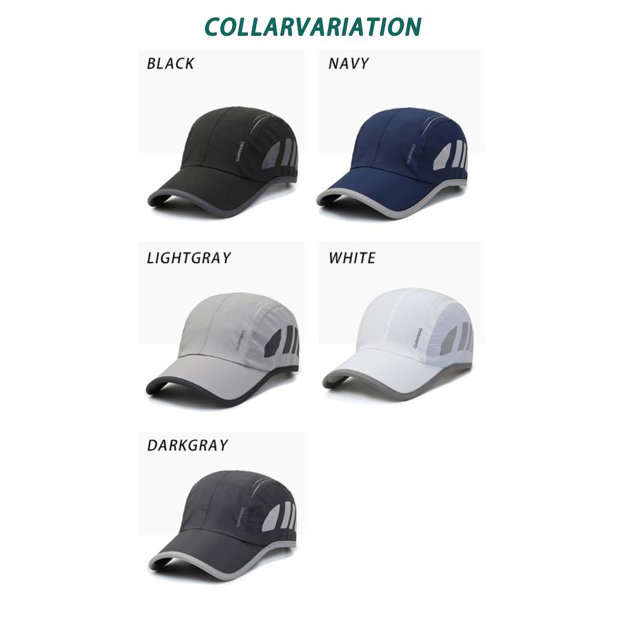 ランニングキャップ シンプルロゴ　GUANMAO 飛ばない  UVカット サイドメッシュ ジョギング 日よけ帽子　速乾　通気性 メンズ　レディース　軽量 |  | 01