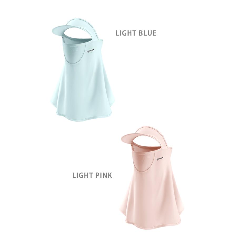 ひんやり 接触冷感 フェイスカバー  UPF50 夏 ランニングキャップ 帽子 サンバイザー フェイスマスク ジョギング 紫外線対策　日焼け防止　レディース |  | 18