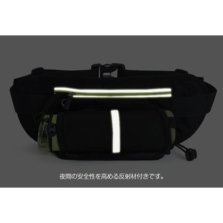 シンプル ランニングバッグ マラソン 給水ボトルポケット付き ウエストバック 軽量モデル フィットモデル 揺れない ボトルポーチ ランニングポーチ ウエストポー |  | 11