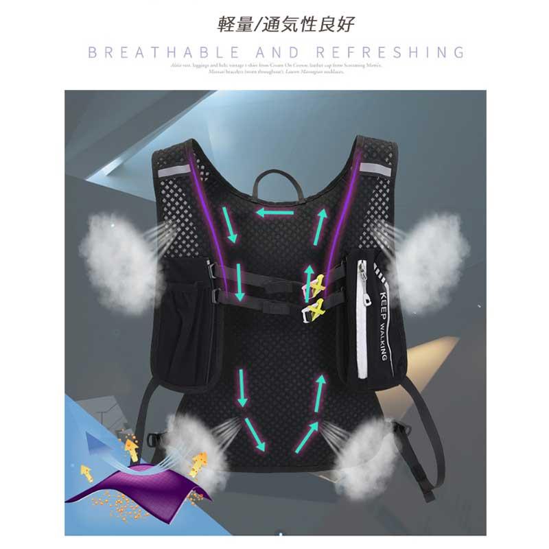 ランニング ベスト　バック　5LTANLUHU バックパック マラソン　リュック　メンズ　レディース　軽量タイプ　リフレクター　速乾　通気性　防臭 |  | 06