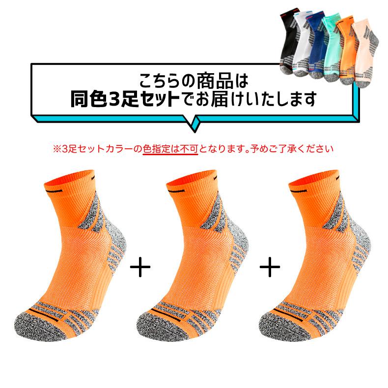 【3足セット】 ランニングソックス　ミディアム丈　通気性　ランニングウェア　メッシュ　靴ズレ予防　靴下　スポーツウェア メンズ　レディース |  | 02