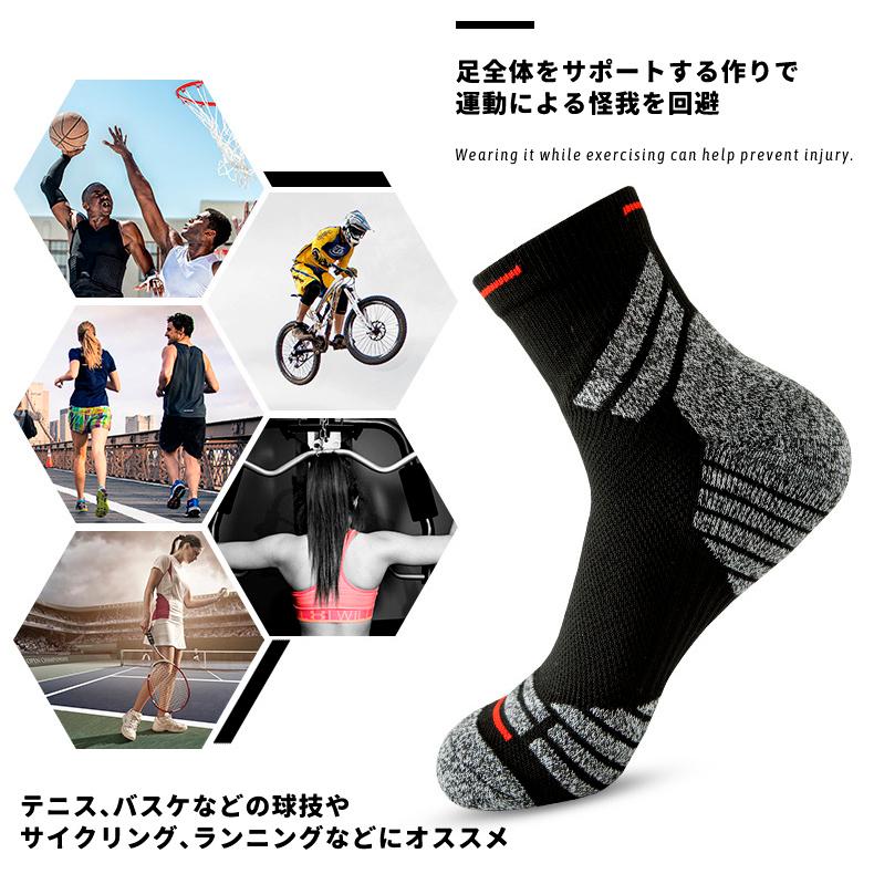 【3足セット】 ランニングソックス　ミディアム丈　通気性　ランニングウェア　メッシュ　靴ズレ予防　靴下　スポーツウェア メンズ　レディース |  | 07