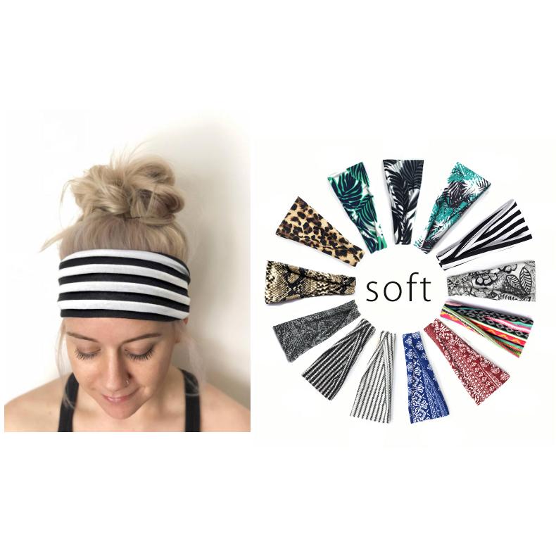新色入荷 2点セット ヘアバンド 全23色　スポーツ 汗 止め ヘッド バンド 　ヘアアクセサリー スポーツ レオパード ヒョウ柄 |  | 13