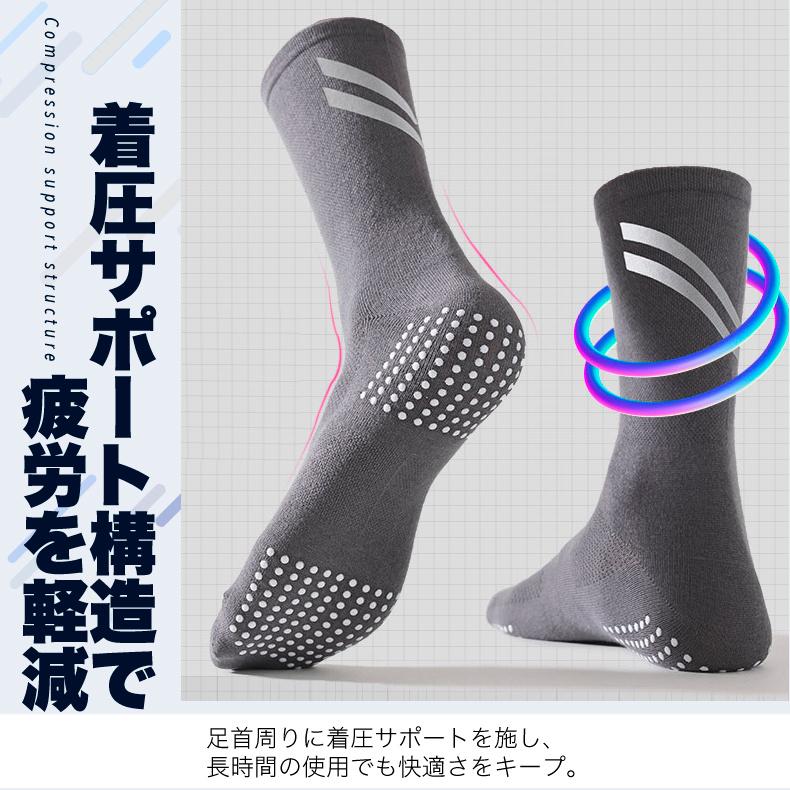 ランニングソックス 2足セット ミディアム丈 コンプレッション設計 滑り止めゴム付き リフレクター付き 通気性メッシュ 靴ズレ予防 メンズ レディース スポーツ |  | 10