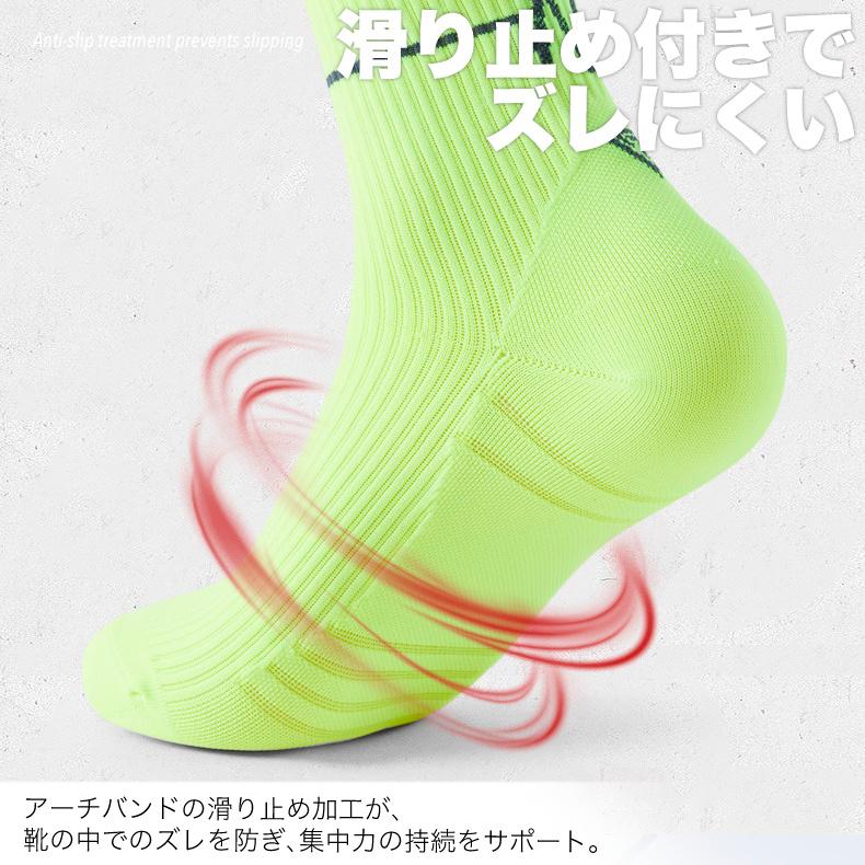 【3足セット】 ランニングソックス　春夏秋用　ミディアム丈　通気性　ランニングウェア　メッシュ　靴ズレ予防　靴下　スポーツウェア リブ編み |  | 09