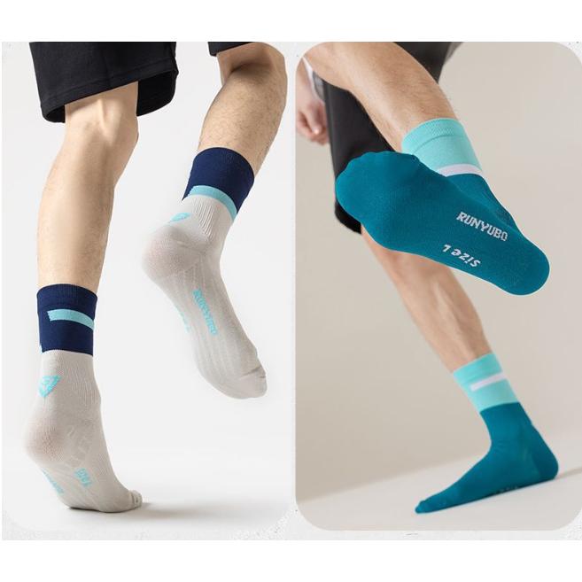 【3足セット】 ランニングソックス　春夏秋用　RUNYUBO　ミディアム丈　通気性　ランニングウェア　メッシュ　靴ズレ予防　靴下　スポーツウェア リブ編み |  | 12