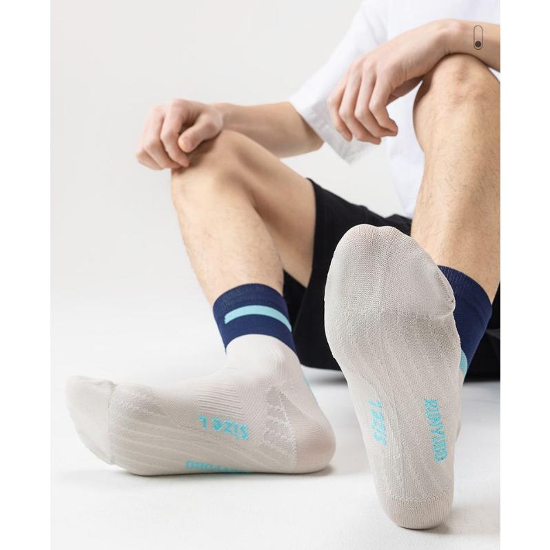 【3足セット】 ランニングソックス　春夏秋用　RUNYUBO　ミディアム丈　通気性　ランニングウェア　メッシュ　靴ズレ予防　靴下　スポーツウェア リブ編み |  | 13