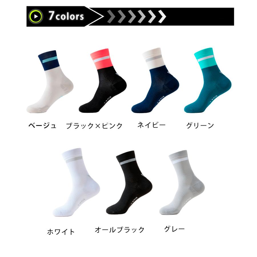 【3足セット】 ランニングソックス　春夏秋用　RUNYUBO　ミディアム丈　通気性　ランニングウェア　メッシュ　靴ズレ予防　靴下　スポーツウェア リブ編み |  | 01