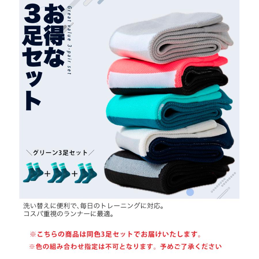 【3足セット】 ランニングソックス　春夏秋用　RUNYUBO　ミディアム丈　通気性　ランニングウェア　メッシュ　靴ズレ予防　靴下　スポーツウェア リブ編み |  | 02