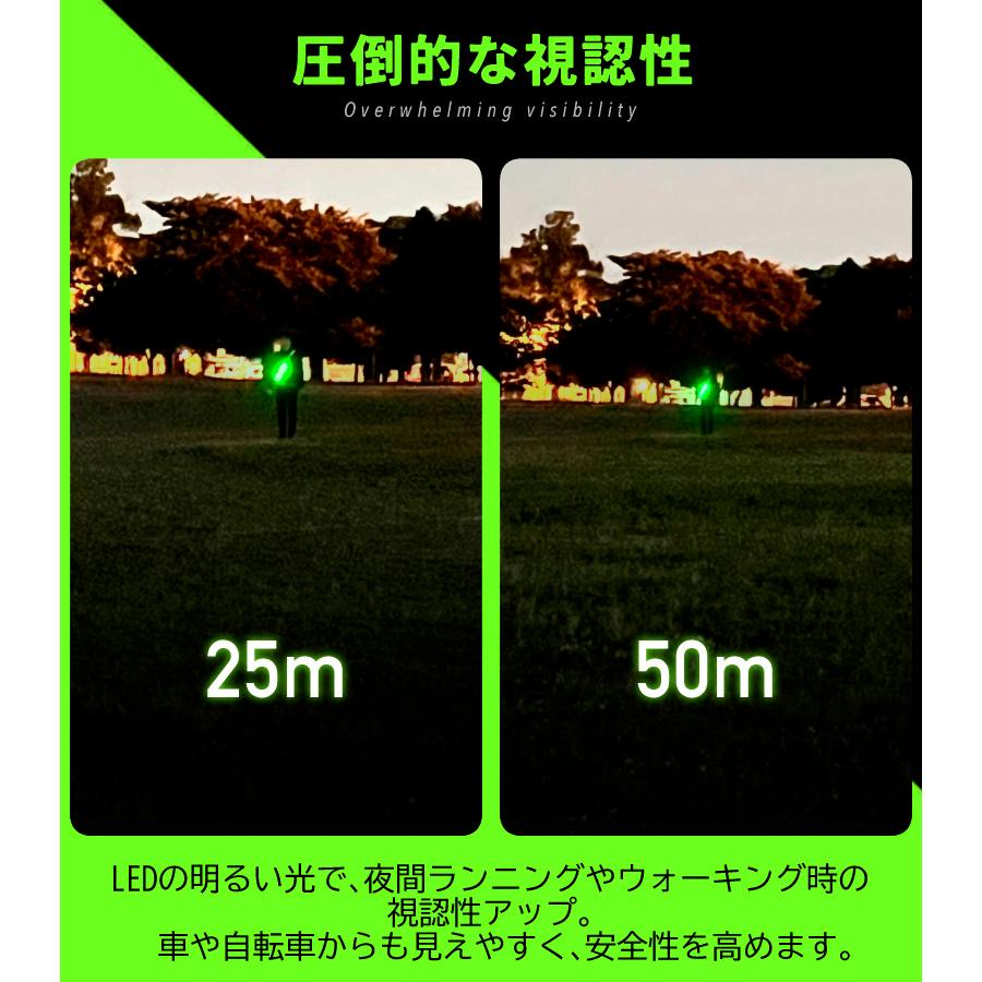 ランニングライト 点滅ライト 充電式  タスキ LEDライト 反射材 ショルダーバンド 夜間 ランニング ウォーキング ジョギング たすき光る 自転車 ロードバイク |  | 09