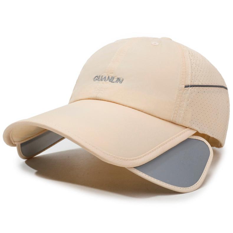 2WAY　GUANLINロゴ　 サンガード付き　メッシュ　ランニング　日よけ ランニングキャップ スポーツ　釣り　脱げにくい　飛ばない　帽子　速乾　通気性 メンズ　 |  | 17