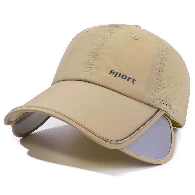 ランニングキャップ メンズ レディース 2WAY サンガード付き SPORTロゴ メッシュ構造 通気性  飛ばない 脱げにくい 日よけ 帽子 速乾性 スポーツ 釣り アウトド |  | 11