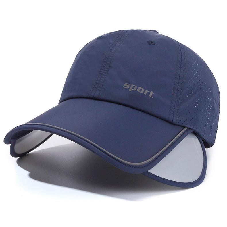 ランニングキャップ メンズ レディース 2WAY サンガード付き SPORTロゴ メッシュ構造 通気性  飛ばない 脱げにくい 日よけ 帽子 速乾性 スポーツ 釣り アウトド |  | 14