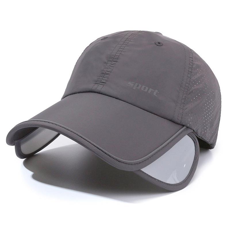 ランニングキャップ メンズ レディース 2WAY サンガード付き SPORTロゴ メッシュ構造 通気性  飛ばない 脱げにくい 日よけ 帽子 速乾性 スポーツ 釣り アウトド |  | 16
