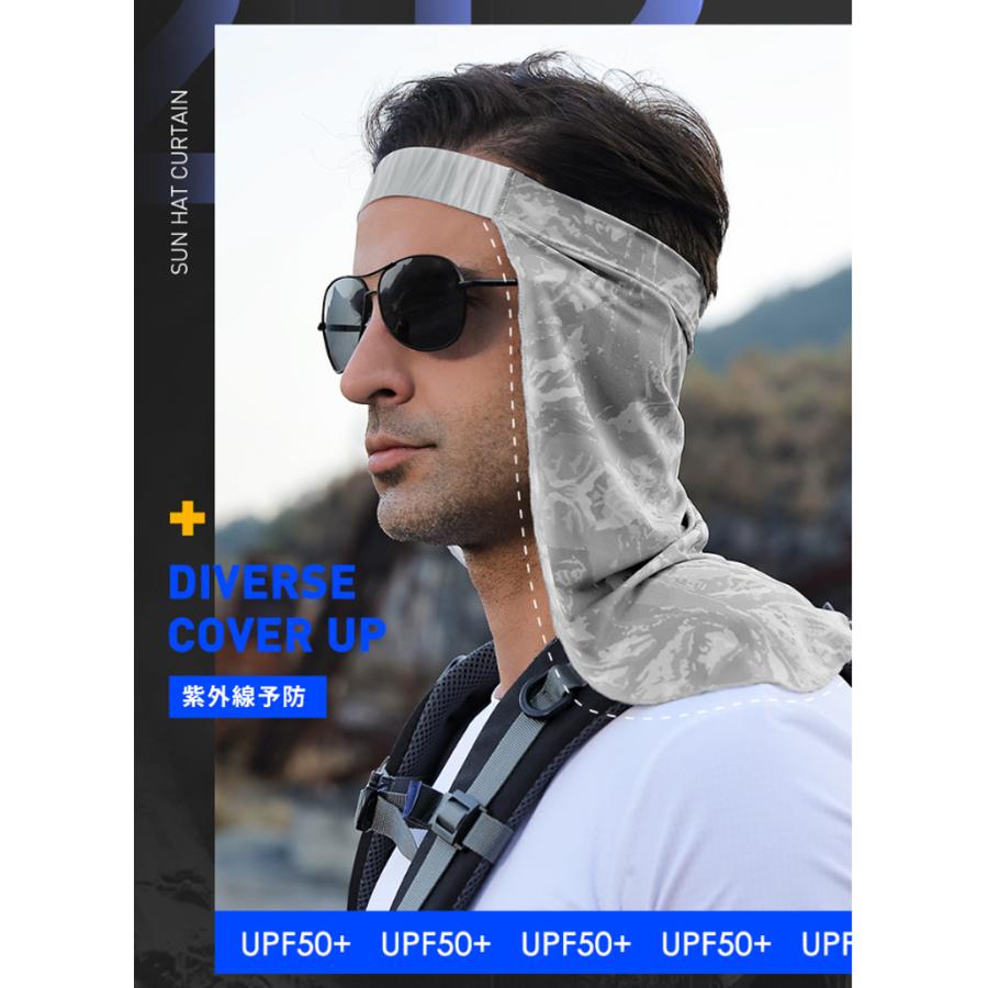 ネックガード ネックカバー 接触冷感 ひんやり  UPF50 夏用 ランニング フェイスカバー  スポーツ ジョギング 紫外線対策 日焼け防止 レディース メンズ |  | 04