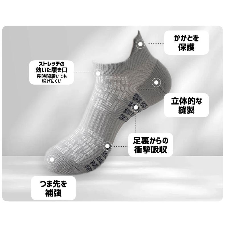 【3足セット】 ランニングソックス　衝撃吸収　クッション　速乾 通気性　ランニングウェア　メッシュ　靴ズレ予防　靴下　スポーツウェア メンズ　レディース |  | 05
