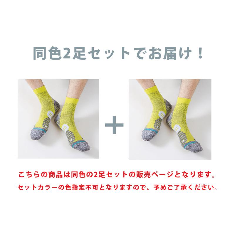 【2足セット】 ランニングソックス ミディアム丈 メンズ レディース 通気性 メッシュ 衝撃吸収 靴ズレ予防 アーチサポート スポーツソックス |  | 03