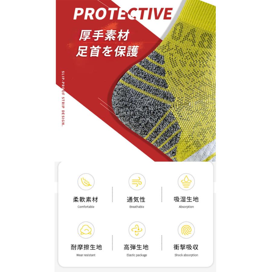 【2足セット】 ランニングソックス ミディアム丈 メンズ レディース 通気性 メッシュ 衝撃吸収 靴ズレ予防 アーチサポート スポーツソックス |  | 05