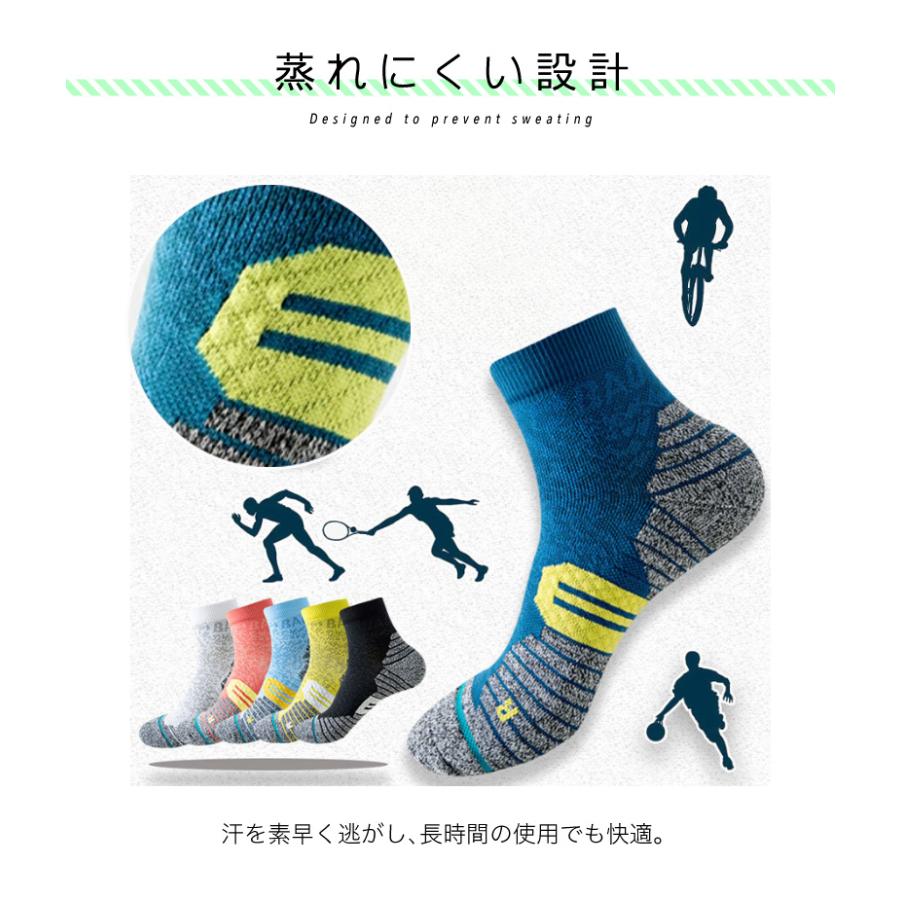 【2足セット】 ランニングソックス ミディアム丈 メンズ レディース 通気性 メッシュ 衝撃吸収 靴ズレ予防 アーチサポート スポーツソックス |  | 06