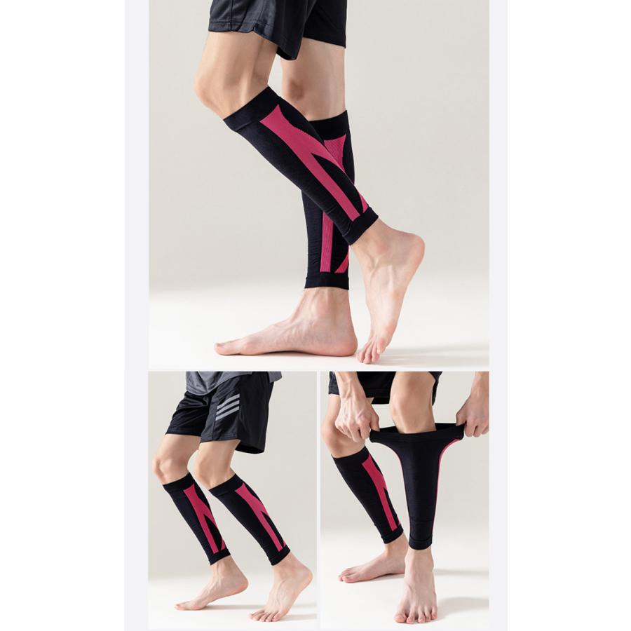 ふくらはぎ サポーター　コンプレッション　圧着　テーピングデザイン　カーフタイツ　レッグカバー　タイツ　スパッツ　スポーツウェア メンズ　レディース　ラ |  | 16