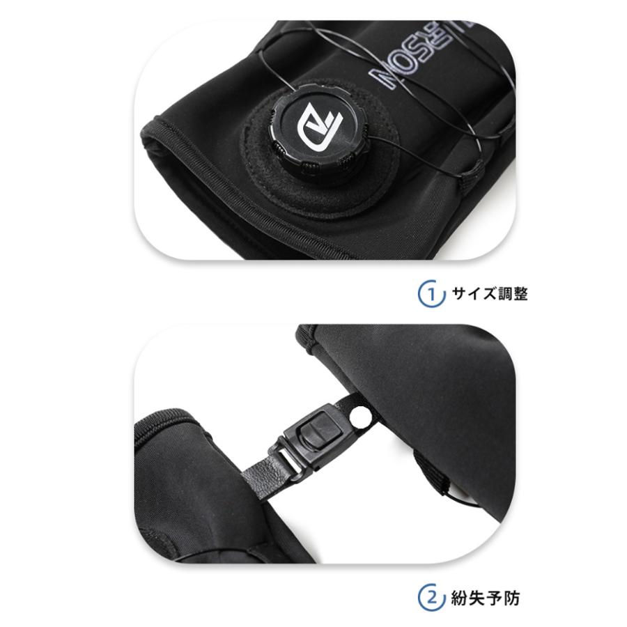 ランニンググローブ　ダイヤル調整グローブ　スマホ タッチパネル対応　スリムフィット　自転車　撥水生地　サイクリング　スポーツ　アウトドア　防風　保温　 |  | 10