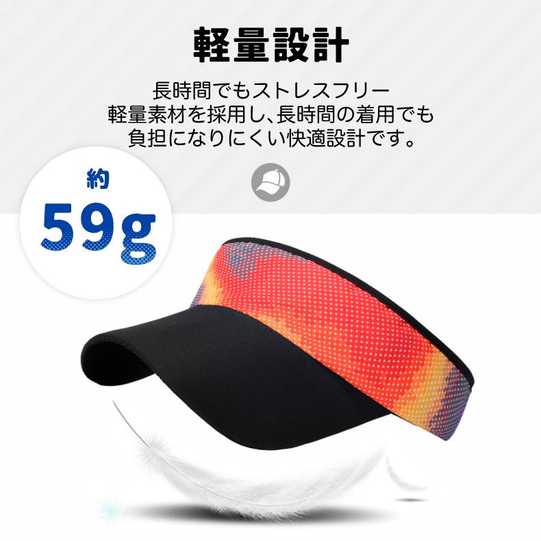 スポーツバイザー　日よけ　ランニング　撥水　ジョギング カラフルデザイン　アウトドア　観戦 サンバイザー　帽子　速乾　通気性 メンズ　レディース　 |  | 07