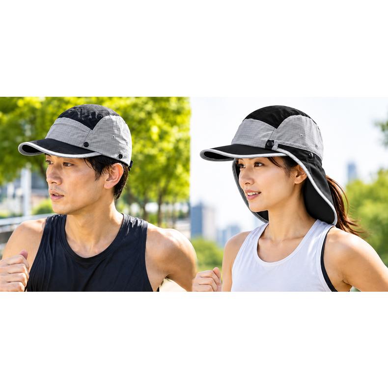 2WAY　ランニングキャップ フェイスカバー フェイスガード付き　フェイスマスク　ジョギング 帽子　アウトドア　メッシュ　日よけ　メンズ　レディース キャップ |  | 12