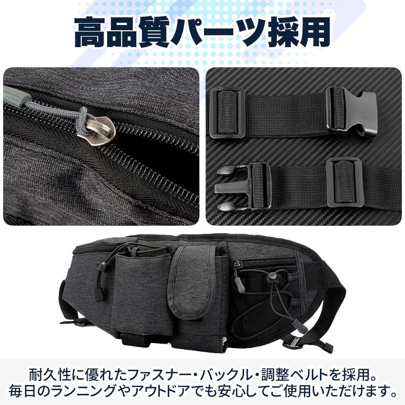 3zip ランニングポーチ マラソン  ウエストバック ジョギング  給水ボトル 軽量モデル フィットモデル ボトルポーチ ウエストポーチ　撥水　洗濯可 |  | 12
