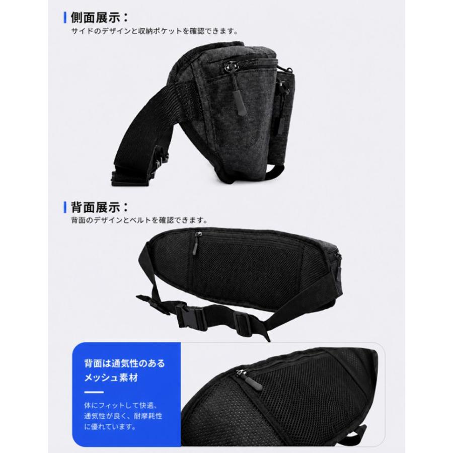 3zip ランニングポーチ マラソン  ウエストバック ジョギング  給水ボトル 軽量モデル フィットモデル ボトルポーチ ウエストポーチ　撥水　洗濯可 |  | 03
